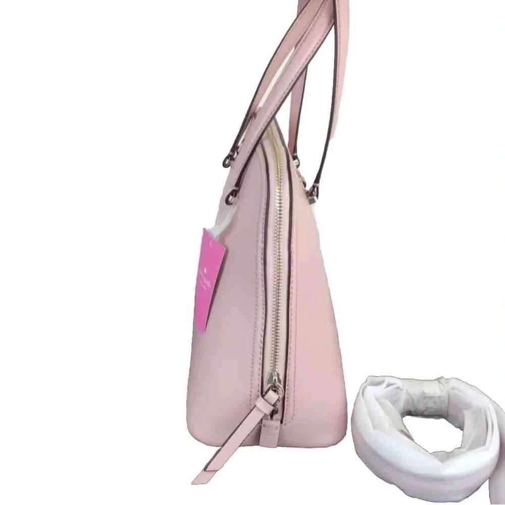 Kate Spade Rose Smoke (Pink) Meduim Dome Satchel Pebble Embossed Crossb…